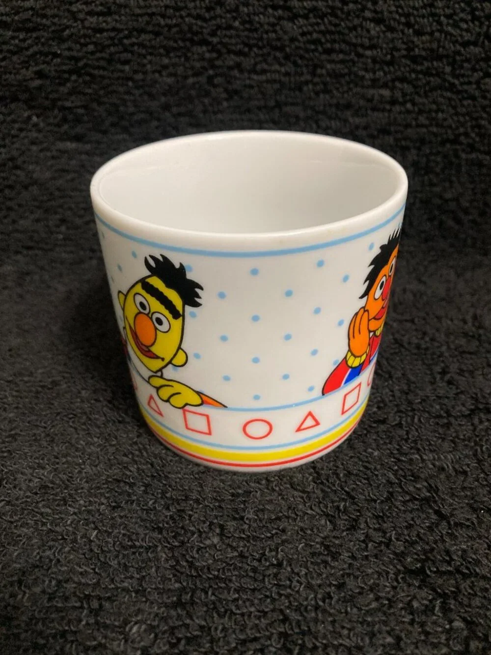 Vintage Sesame Street Bert and Ernie White Porcelain Mug